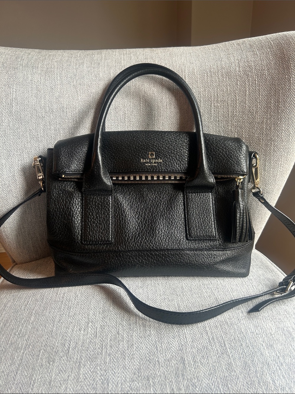 Kate Spade Black Pebbled Purse